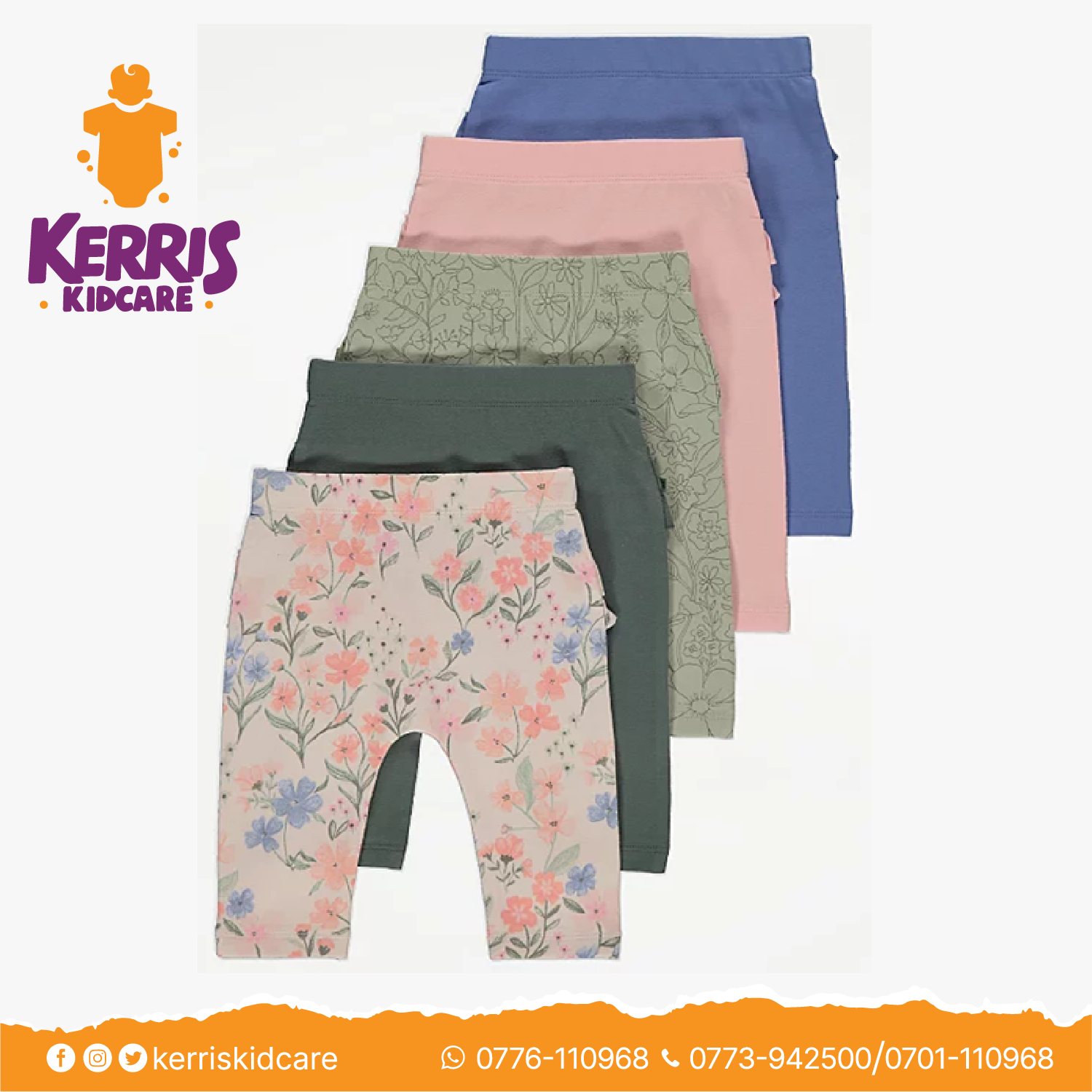 Printed Ruffled Back Leggings